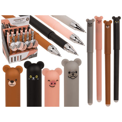 Erasable Pen 14 cm Animals Design assorted
