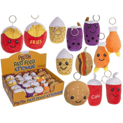 Metal Keychain Fast Food Design 10 Cm Assorted