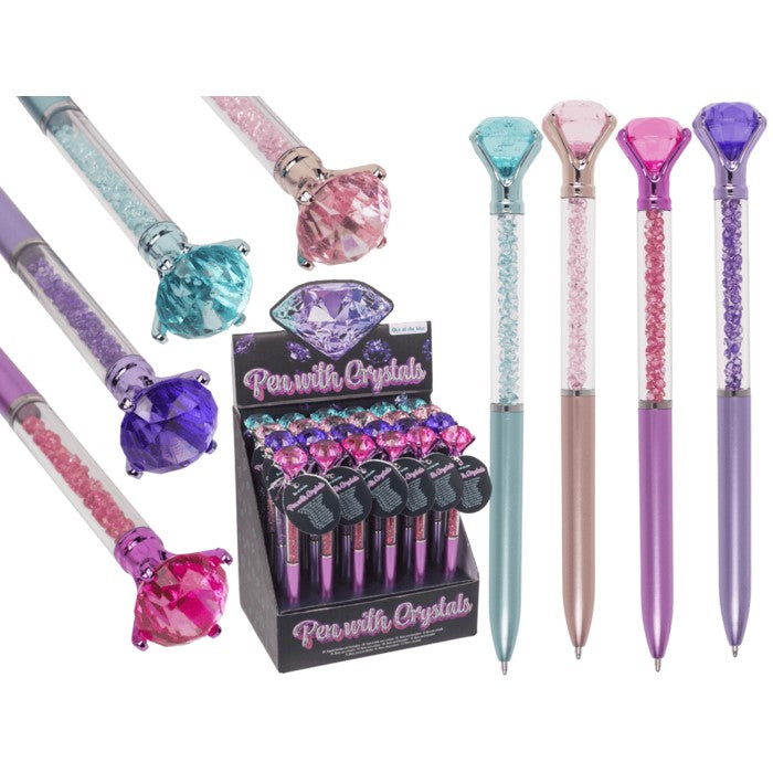 Pen With Crystals 16 Cm 4 Colors Assorted