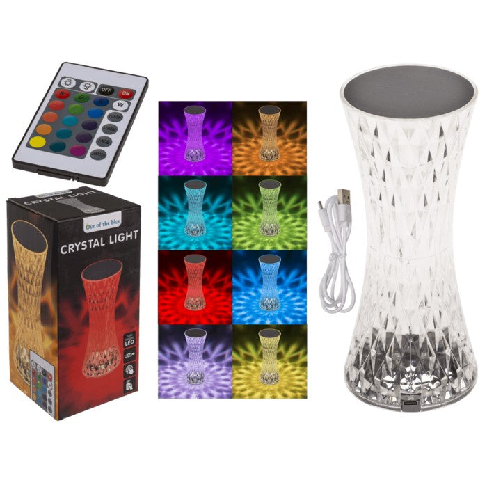 Crystal Light With Color-Changing Led Touch Sensor &amp; Remote Control 1500 Ma