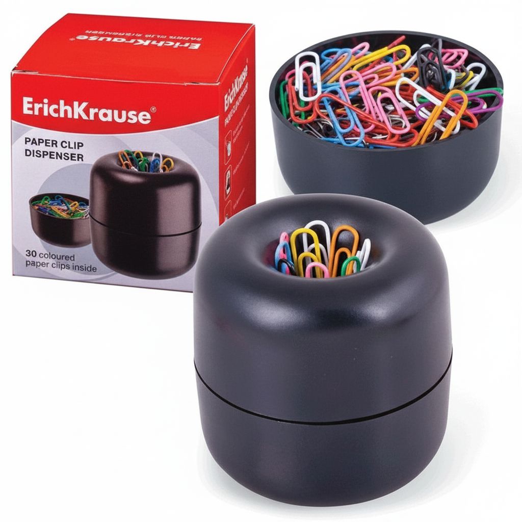 Paper Clip Dispenser+Attach Col.30Pc