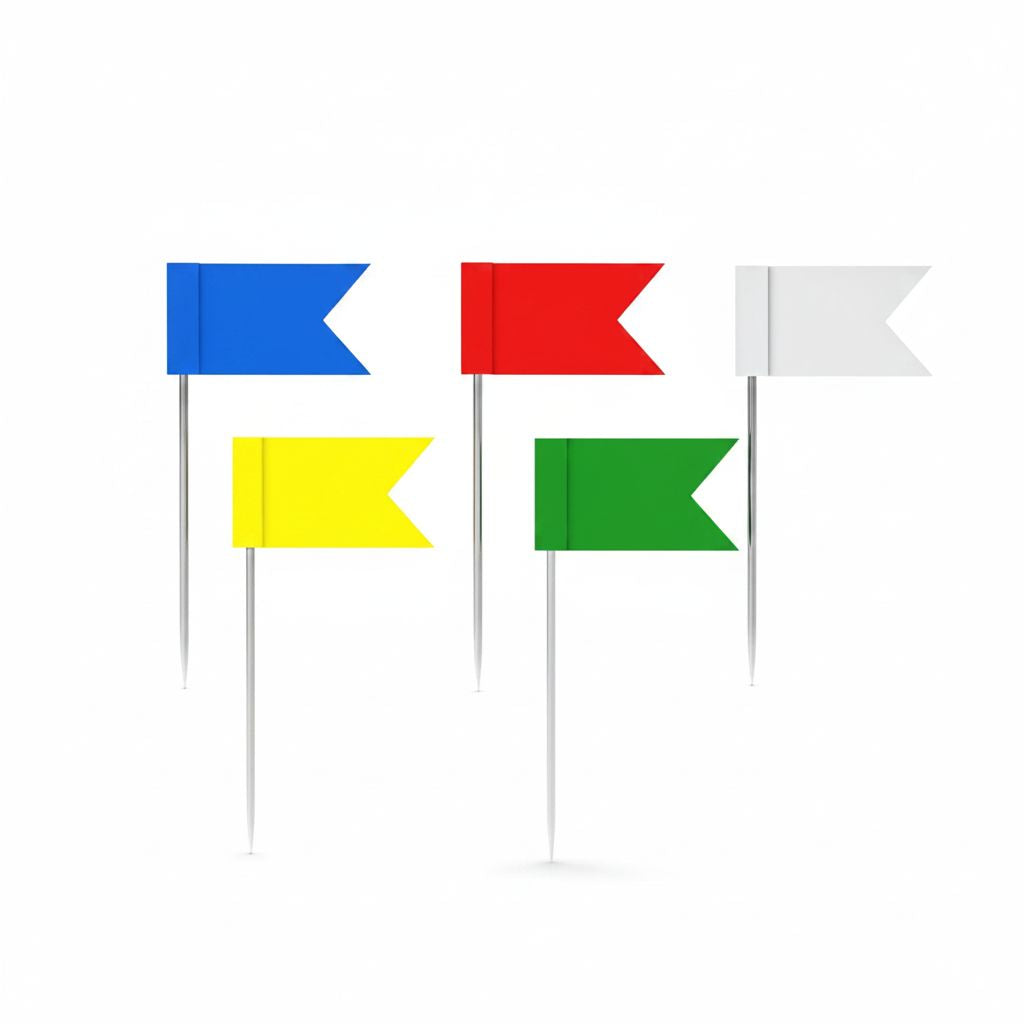 Flags Pins Colored