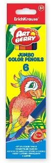 Jumbo Coloring Pencils Triangular Artberry Pack of 6