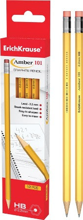 Graphite Pencil Amber 101 Yellow Pack of 12