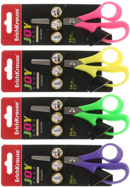 Scissors Left Hand Joy Ergo 14 cm Assorted Colors