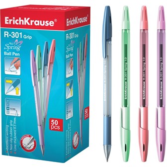 Ballpoint Pen Blue Spring with Grip