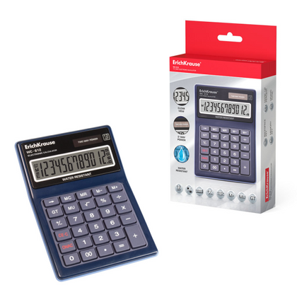 Desk Electronic Calculator 12-Digit Water Resistant Wc-612