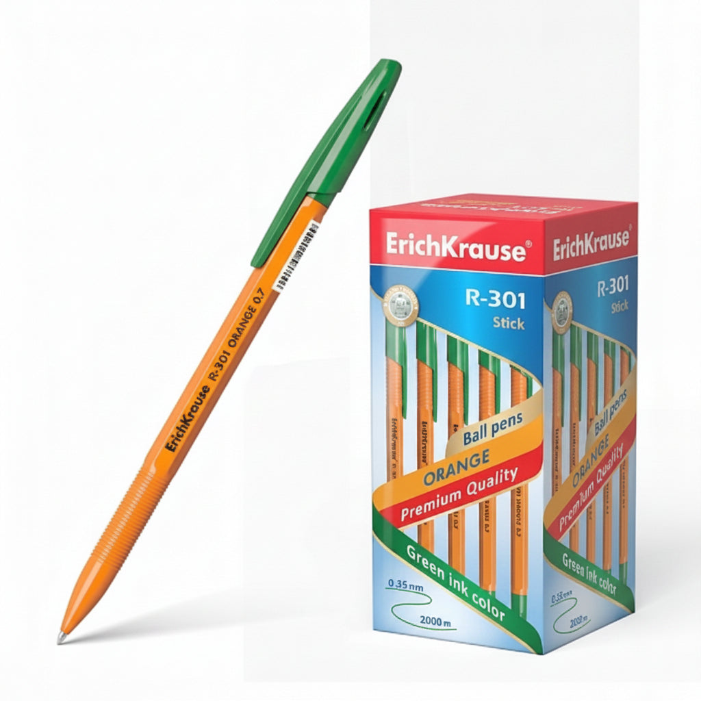 Ballpoint Pen Blue 0.7 mm Orange Stick