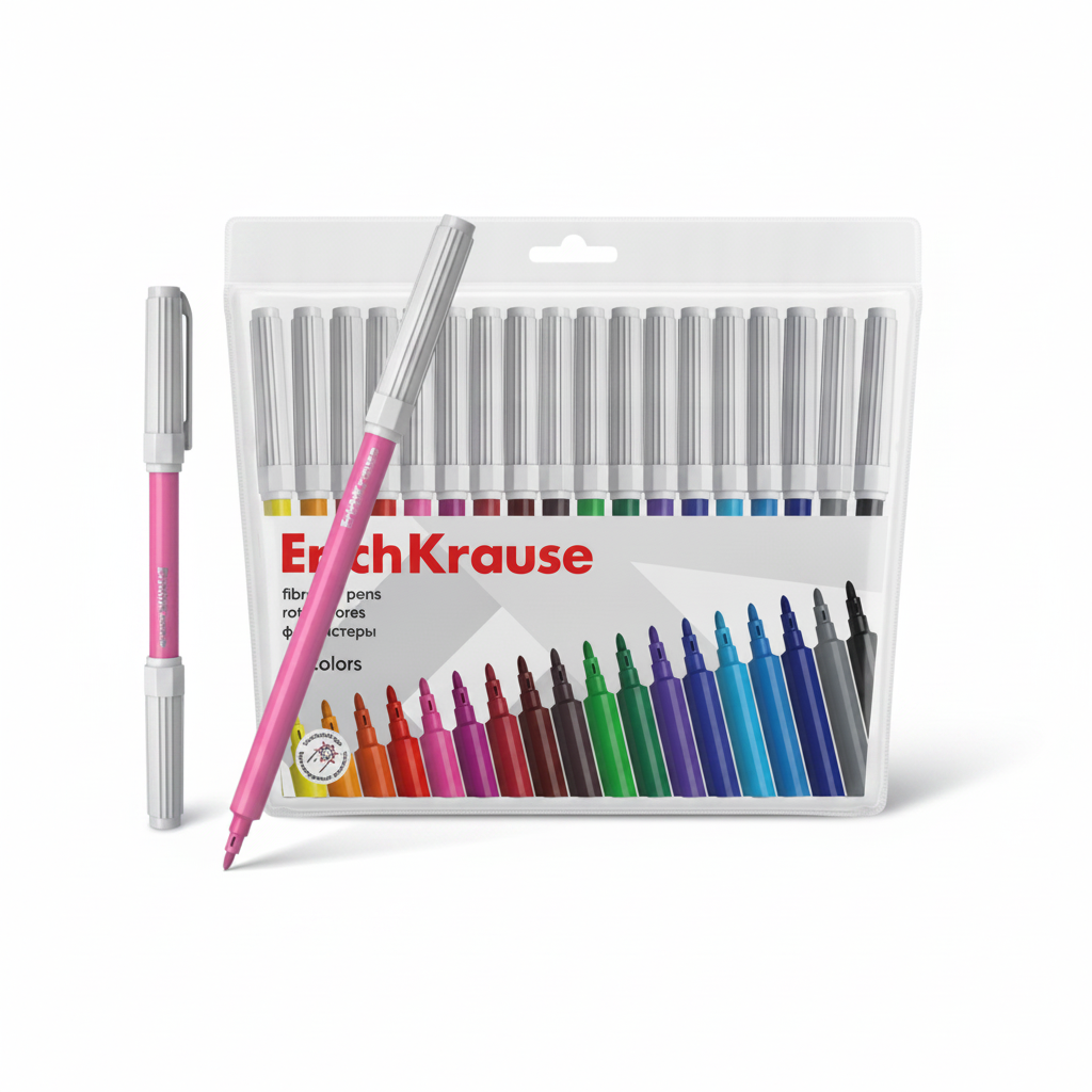 Fiber Tip Pens 18 Colors washable colors