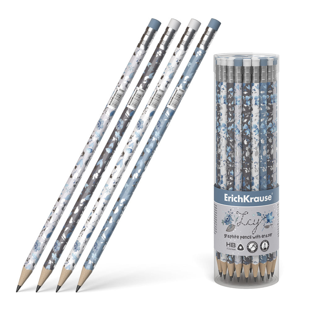 Graphite Triangular Pencil With Eraser Frozen Beauty Assorted Hb