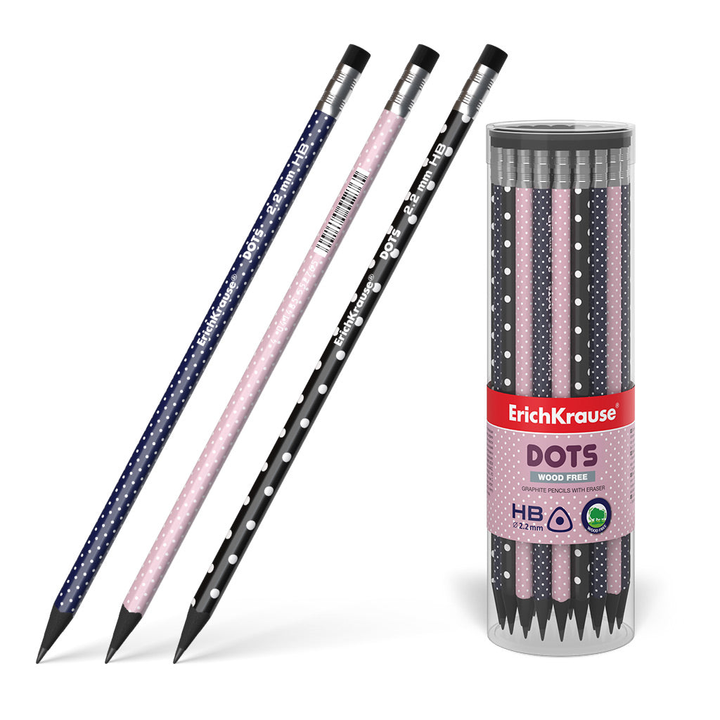 Plastic Graphite Triangular Pencil With Eraser