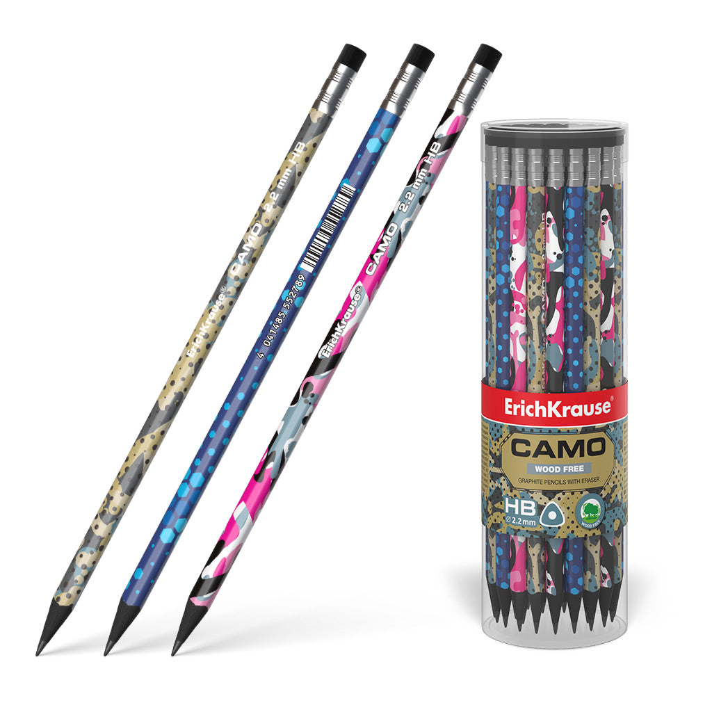 Plastic Graphite Triangular Pencil With Eraser