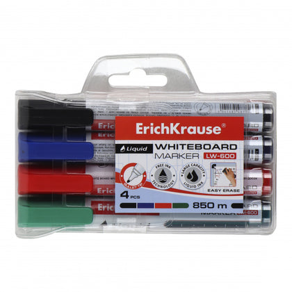 Set 4 White Board Markers With Liquid Ink