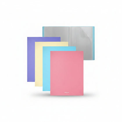 Display Book Matt Pastel 20 Pockets A4 Assorted Color