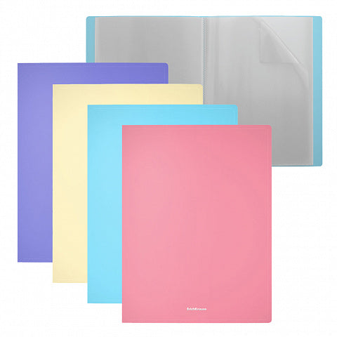 Display Book Matt Pastel 40 Pockets A4 Assorted Color