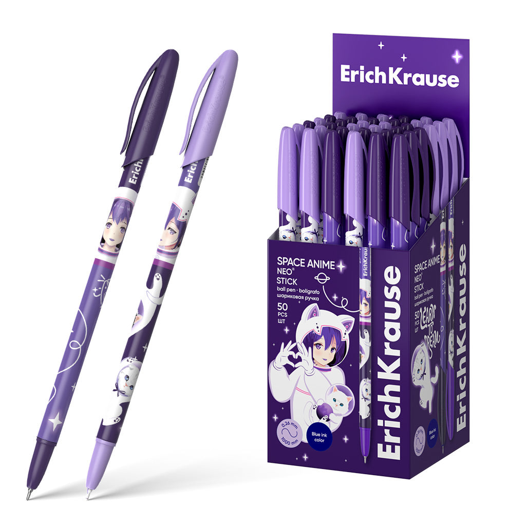 Ballpoint Pen Neo Stick Space Anime 0.7 Super Glide Technology Blue