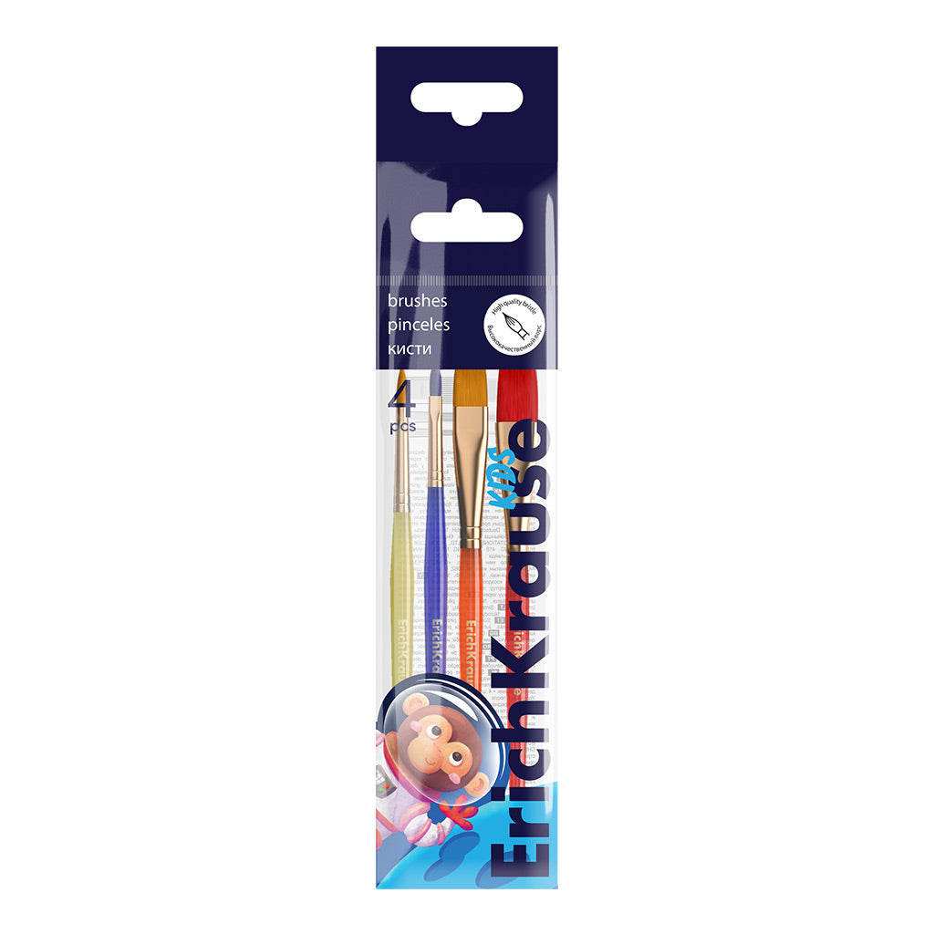 Brushes Kids Space Animals For Creativity Synthetic 4 Pieces