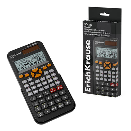 Scientific Electronic Calculator 10-Digit Sc-222 Classic, 240 Functions, Black for quick