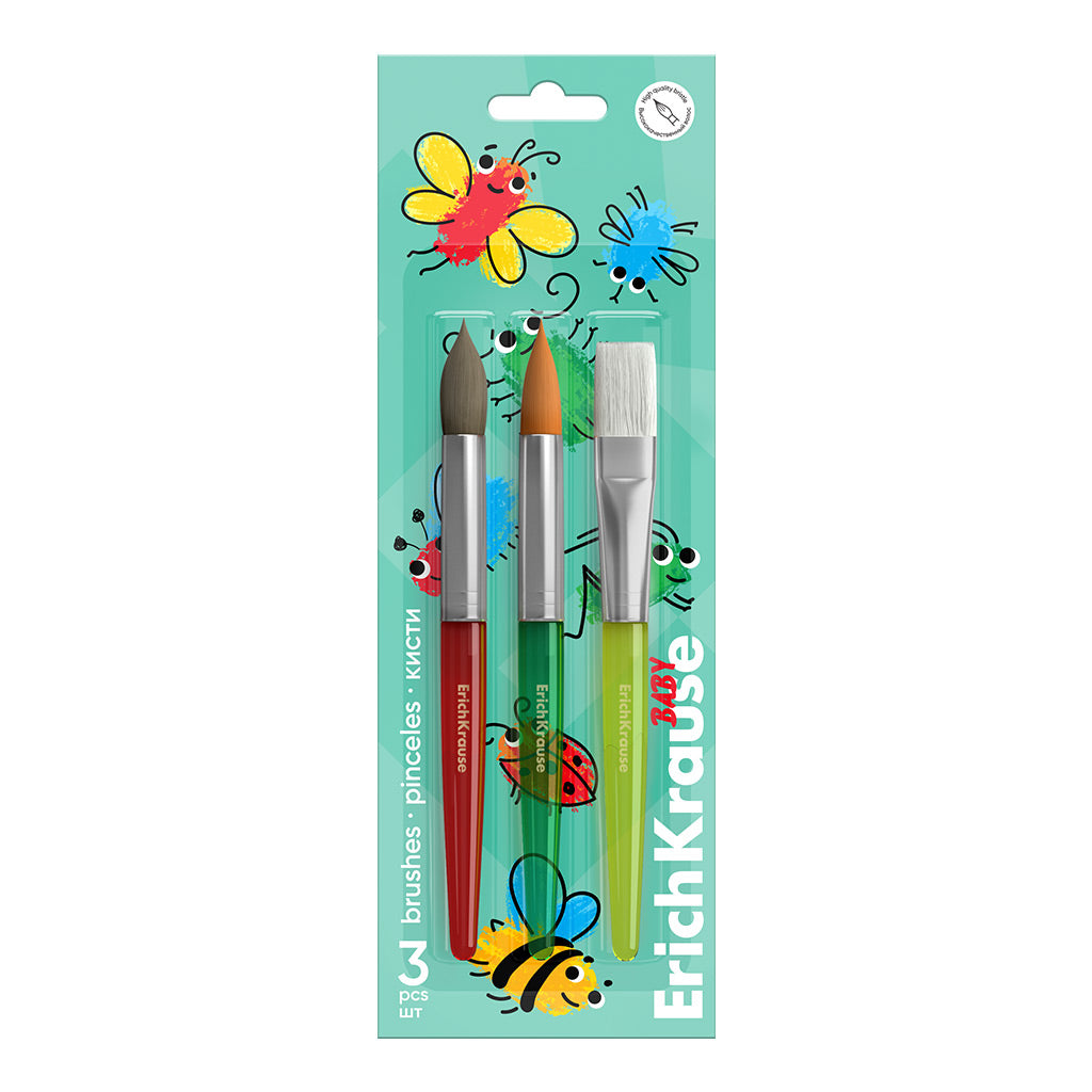 Brushes Baby For Watercolors And Poster Paints Synthetic And Pony 3