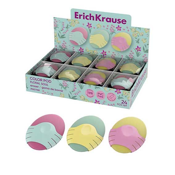 Eraser In A Plastic Case Color Pod Floral Soul