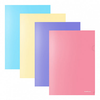 Clear Holder Fizzy Pastel A4 Opaque Assorted Color Pack of 12