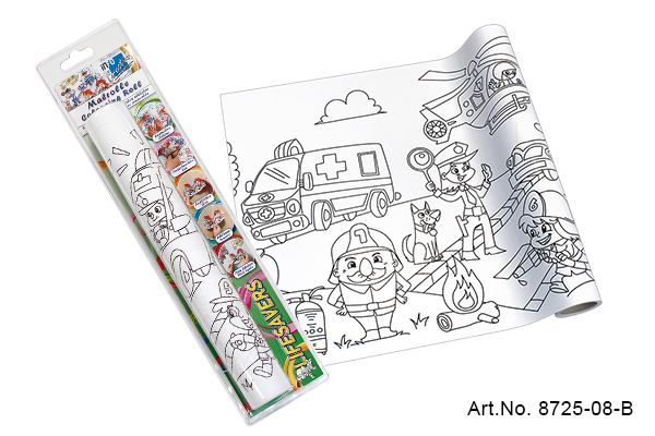 Self Adhesive Kids Coloring Roll Life Savers 30Cmx4M