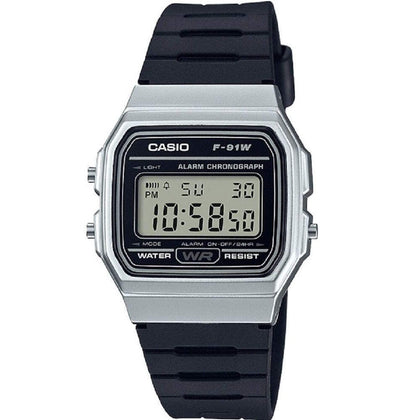 Casio Glu Watch Digital Ss Case Black Panel Cover Black Resin Strap