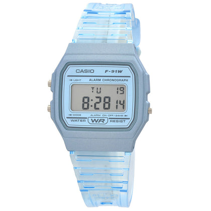 Casio Glu Watch Digital Bluee Case Bluee Panel Cover Semi-Transp Bluee Resin Strap