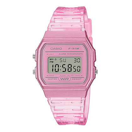 Casio Glu Watch Digital Pink Case Pink Panel Cover Semi-Transp Pink Resin Strap