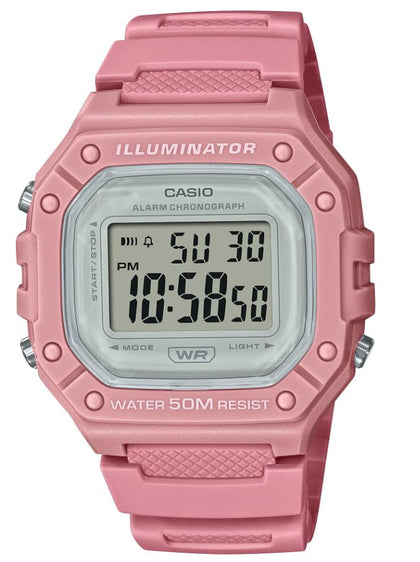 Casio Glu Watch Digital Pink Case Slv P.Cover Pink Resin Strap