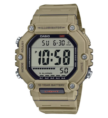 Casio Glu Watch Digital Brown Case Black Panel Cover Brown Resin Strap