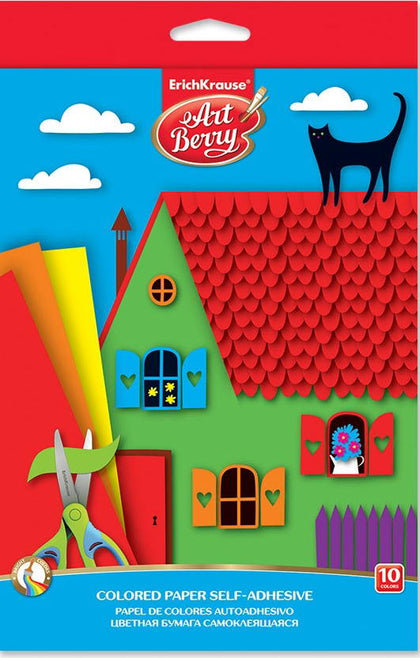 Colored Paper Self Adhesive B5 10 Sheets10 Colors