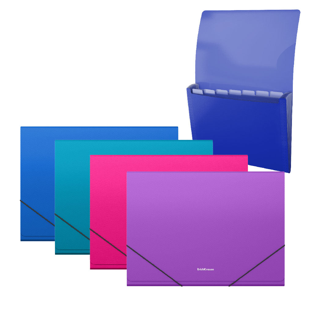 Expanding File Diagonal Vivid 12 Pocket Assorted Colors