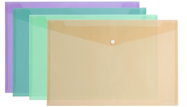 Envelope Plastic with Button Assorted
