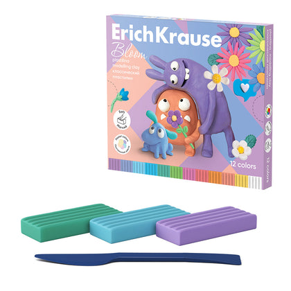 Modelling Clay Jolly Friends Pastel Bloom 12 Colors With A Modelling Tool 216g