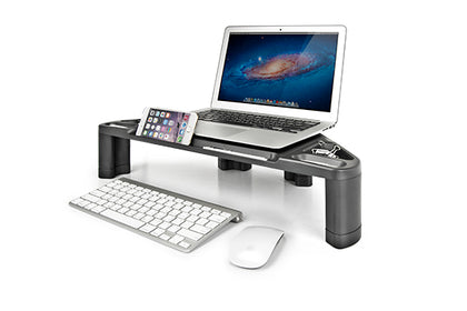 Corner Monitor Desk Holder Black