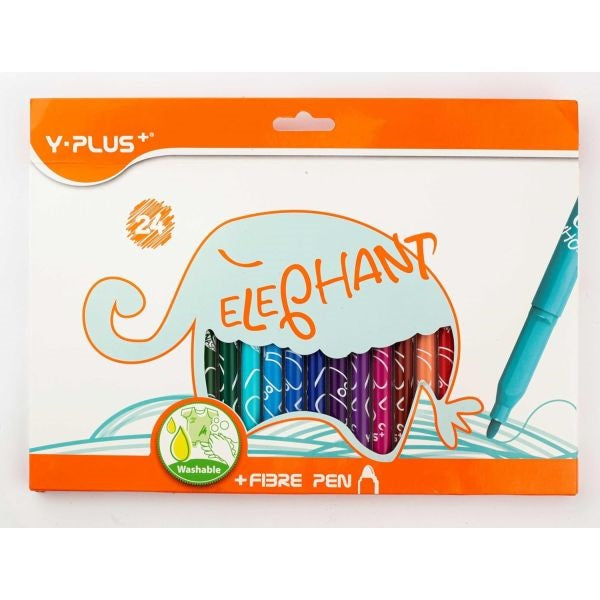 Fiber Pens Elephant Design 24/Pack