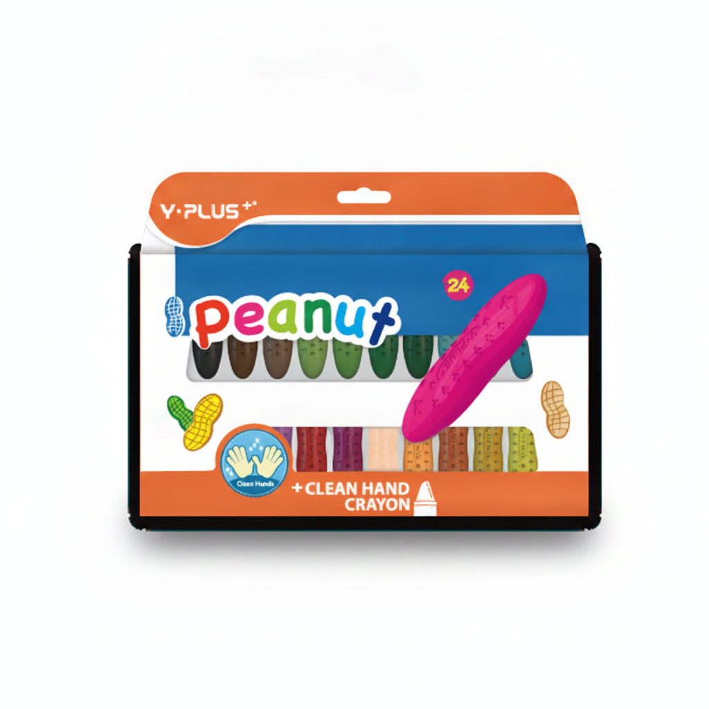 Peanut Crayons 24Pcs/Set + Clean Hand Crayon