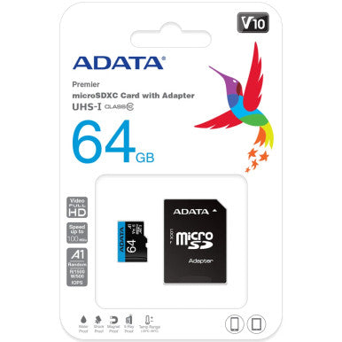Micro Sd Uhs-1 Class 10 64Gb +Adapter