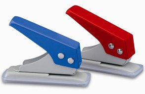 Puncher 1 Hole Red/Blue 12Sh