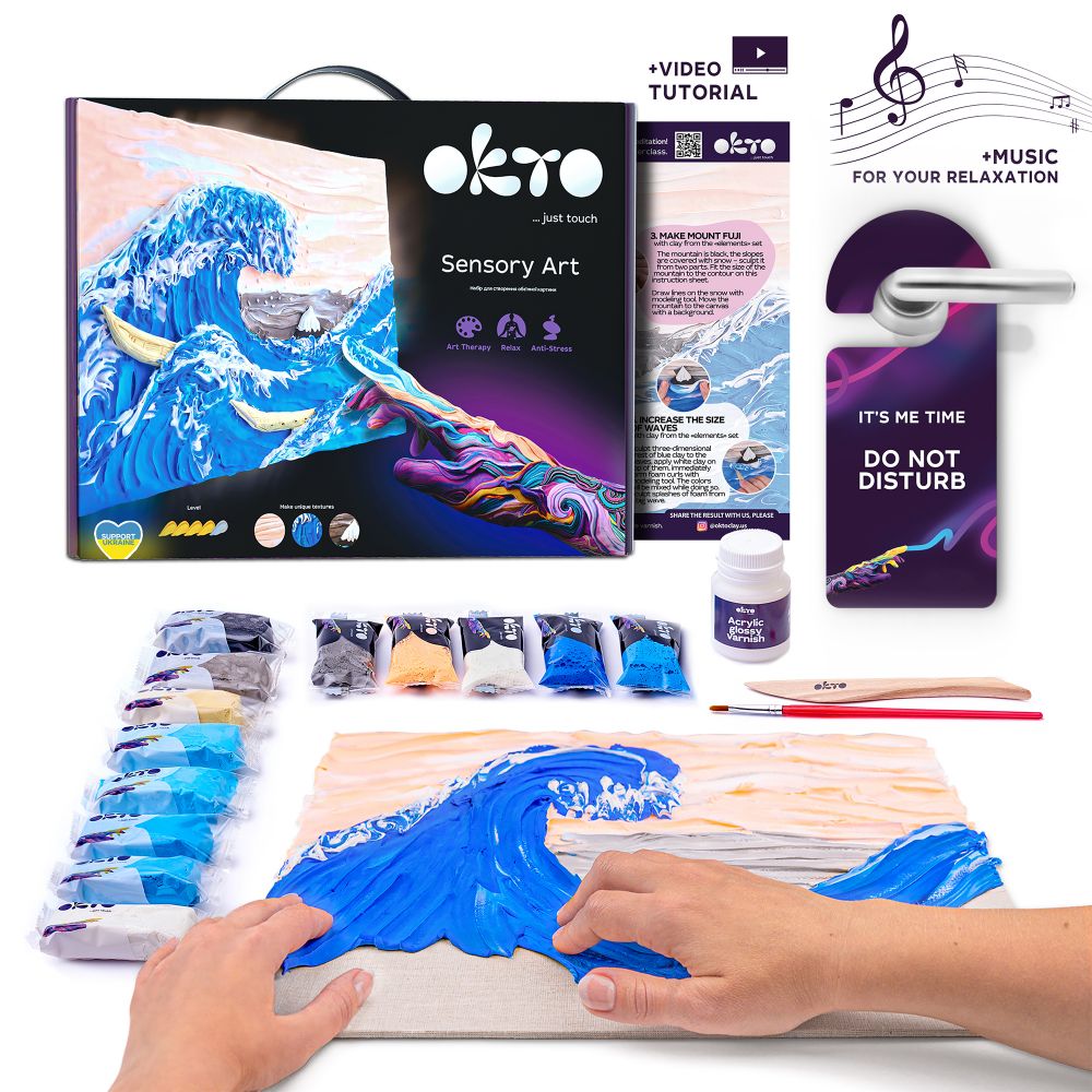 Diy 3D Painting Creative Set - Big Wave In Kanawaga 30x40 cm