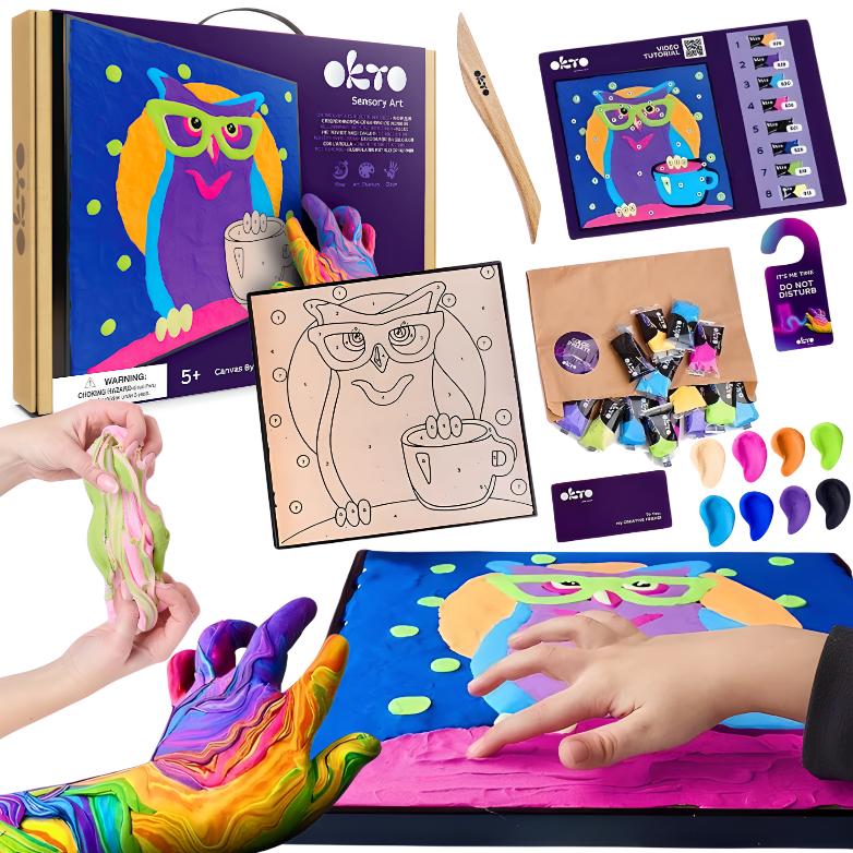 Coloring With Clay Set 30*30 Cm - Owl