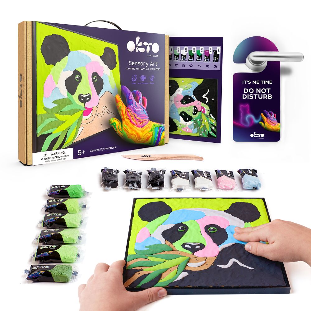 Coloring With Clay Set 30*30 Cm - Panda