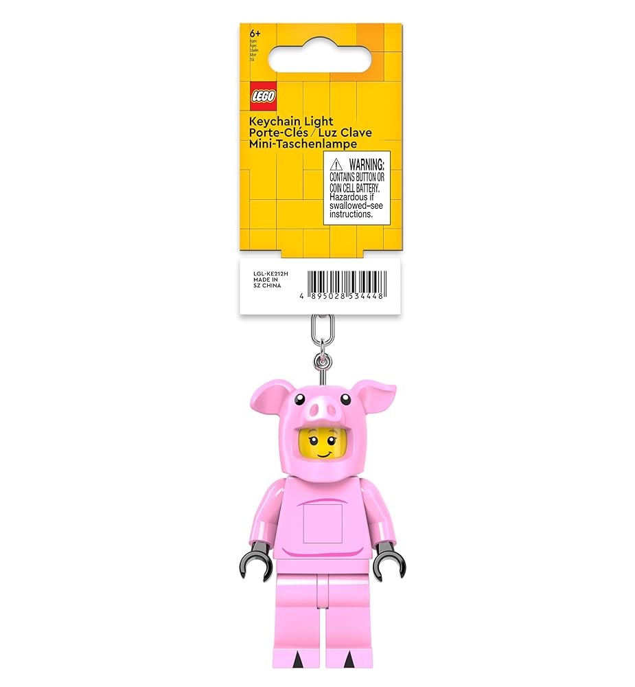 Lego Minifigurines Keychain Light Piggy Guy