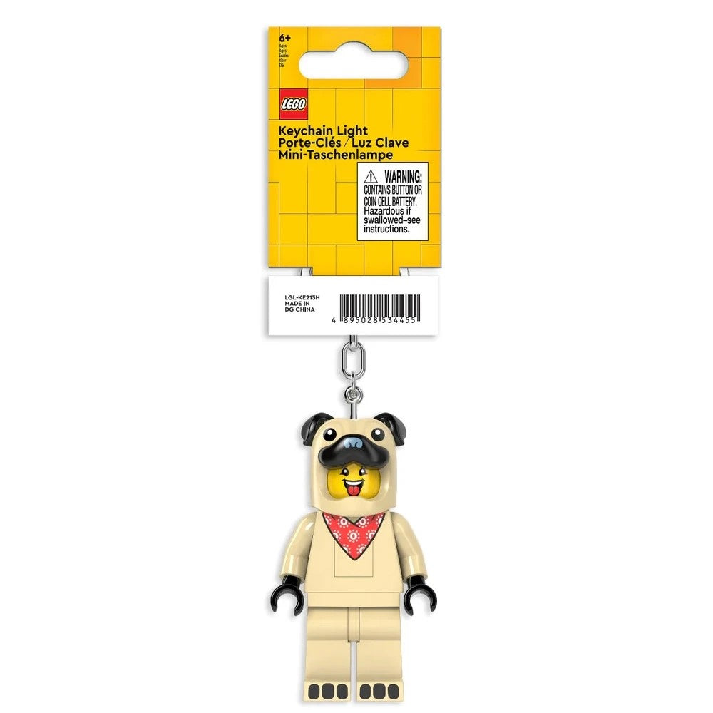 Lego Minifigurines Keychain Light Pug