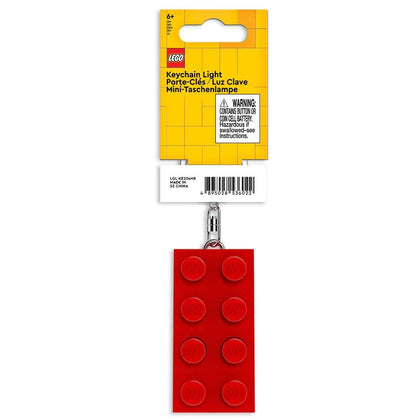 Lego Minifigurines Keychain Light 2X4 Brick  Red