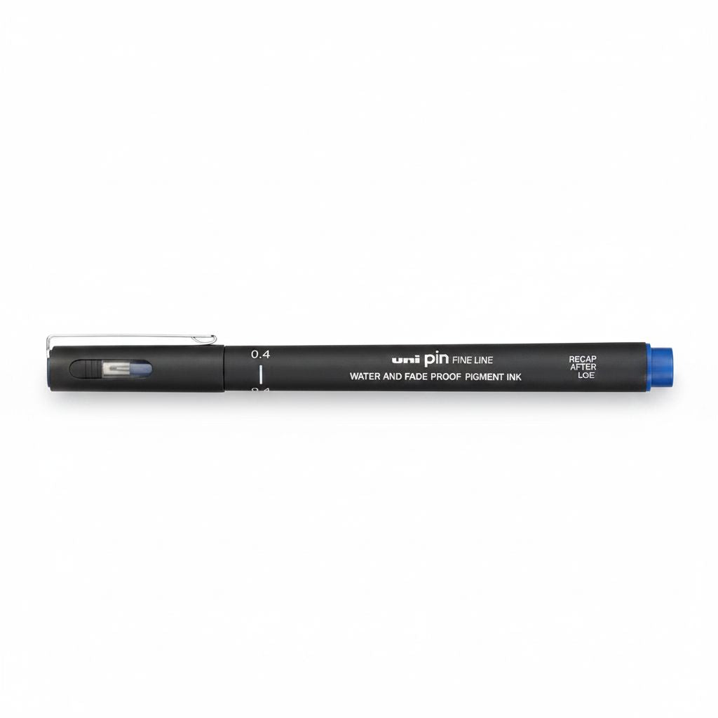 Fineliner Unipin Pen Pigment Ink Blue 0.4Mm