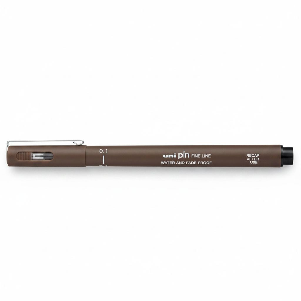 Fineliner Unipin Pen Pigment Ink Brown 0.1Mm