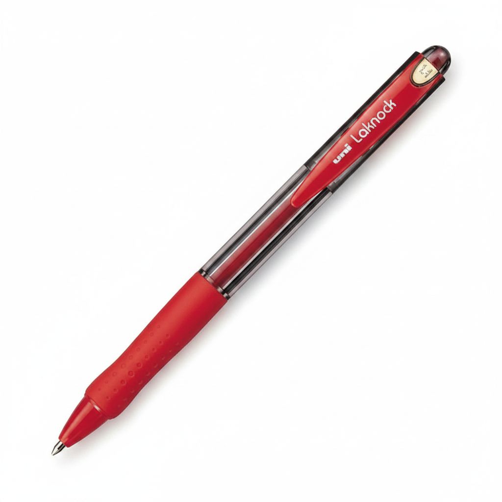 Ball Pen Laknock Retractable Red 1.4Mm