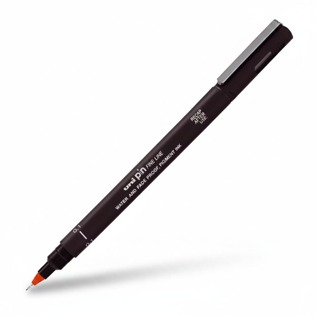 Fineliner Unipin Pen Pigment Ink Red 0.1Mm